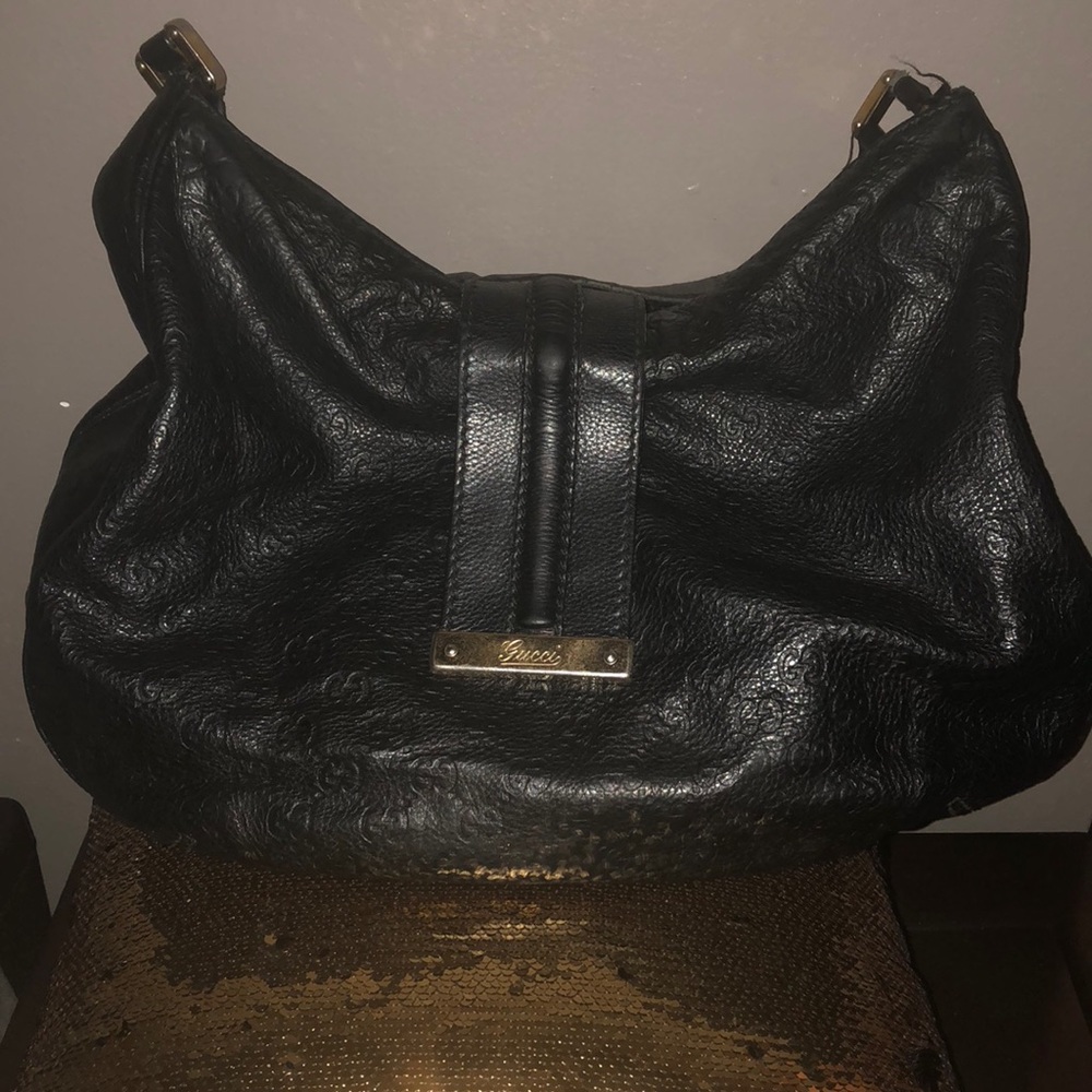Authentic Gucci leather hobo bag